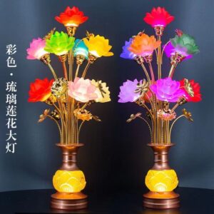 Han Buddhist LED Lotus Lamp