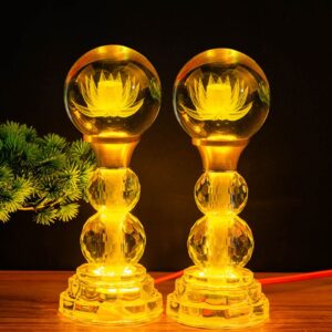 Crystal Lotus Buddha Lamp