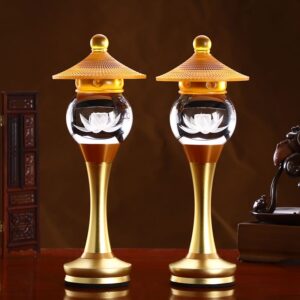 Rechargeable Crystal Lotus Lamp - Buddhist Eternal Light