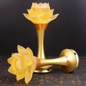 Lotus Buddha Plug in Lamps Pair of LED Everlasting Buddhism Changming Light votary lamp offered by Buddhist