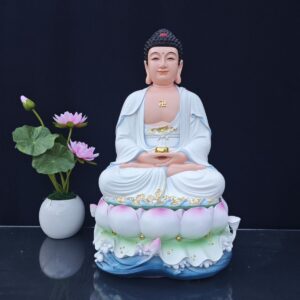 Shakyamuni Statue Tathagata Buddha Figurine Sanbao Buddha statuette Resin Household Buddhist Hall ornament