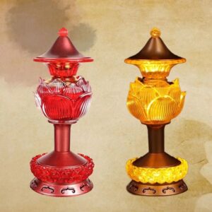 Buddha Lamp LED Plug in Buddhist Offering Household Lotus Avalokitesvara God of Wealth temple family hall for worshipping Lamps