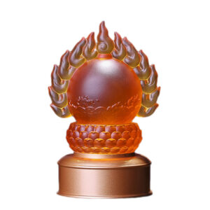Mani Bead coloured glaze led Lamp Charging altar light Household Vajrayana Buddha Hall Desktop Decoration