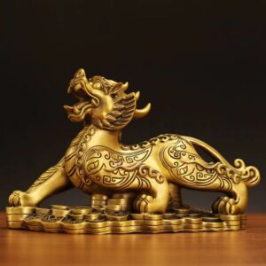 Brass Pixiu Wealth Collection Feng Shui Ornament Living Room brave troops a Pair Statues Home decor Office Store Exorcism Decoration Crafts for Security and Peace