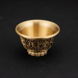 Brass Eight Treasures Lucky Water Supply for Buddha Worship Cup Guanyin Household Buddha Front family Hall Wealth God Ornament