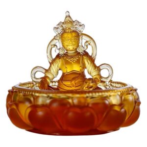 True coloured glaze, Five Road God of Wealth, Water Supply Yellow Jambhala, Buddha Black and White Five Surnames God of Fortune, Living Room Home Worship Ornaments
