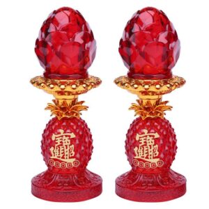 Plug in new electronic candle LED Lamps Household God of Wealth Red Lamp Pineapple shaped Buddha front light Buddhist item