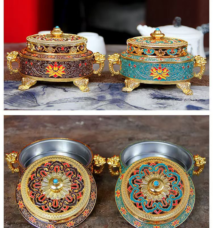 Exquisite Enamel Alloy Incense Burner Exquisite Enamel Alloy Incense Burner