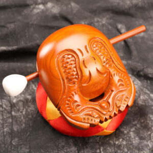 Set of wooden fish drum ritual tools pray for blessings, reciting Buddha's sutras, Buddhist chant Chanting Scriptures, camphor wood, wooden knocker