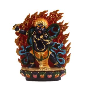 Vajrayana Buddhism Vajradhara Bodhisattva Tibetan Tantric Protector God Statue, Dharma Protector Figurine Guardian statuette Dharmapala Lamaism offering ornament