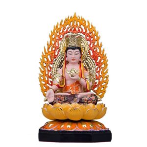 Akasagarbha Bodhisattva Mahāsattva Statue Home Offering Ornament 10/12 inch Buddhist images Akashagarbha statuette Living Room Feng Shui Decoration Resin Guardian deity figure of Buddha