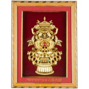 Eight Auspicious, Kalachakra Gathering Ten Powerful Elements, Nam Cho Wan Gdan Thangka, Lamaism Lucky Eight Treasure Photo frame, Tibetan Buddhist pattern Tantra image Boutique Relief design Ornament