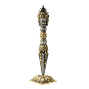 Three sided Puba Vajra Subduing Devil pestle Nepal Vajrakila dorje phurba Brass Offering sacrifices decoration Tantric Buddhism magic weapon Tantric tools