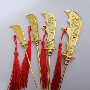 Alloy Buddhist Statue Accessory Magic tool Guan Gong Galan Sword Falchion Model Broadsword GuanYu Da Guan Dao