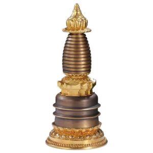 Tibetan Buddhist Tantra stupa, Pure Copper Gadang pagoda for Buddhist relics, Household Offerings dagoba sarira stupa Esoteric Buddhism Temple worship Ornament