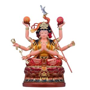 Taoist Joss Maricideva Sculpture, Goddess of the Big Dipper Purple light Lady Statue, Doumu Yuanjun Arctic Mysterious Spirit Image, Taoism deity Marici Bodhisattva Ornament