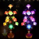 colorful led buddha lamp