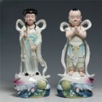 Divine Attendants of Guanyin Figure