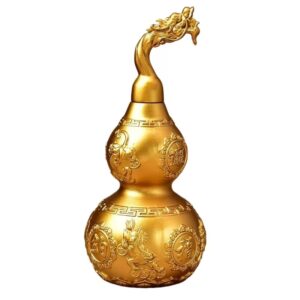 10-24cm Brass Pixiu Gourd Ornament, Living Room Fine Copper Open Lid Dragon Head Gourd, House Protection Office Home Guardian decoration, Prosperity and Blessings Attraction Crafts