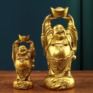 copper Maitreya Buddha figurine