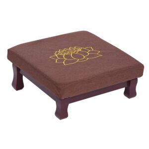 Solid wood buddhist worship stool
