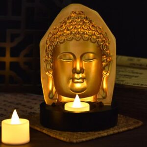 Thai buddha head candle holders