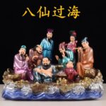 Eight Immortals Dragon Boat Statue