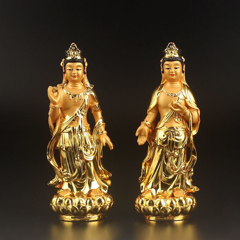 Sunlight Bodhisattva and Moonlight Bodhisattva Medicine Buddha Triad - Sunlight Bodhisattva and Moonlight Bodhisattva