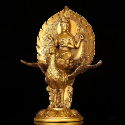 Brass Mahāmayūrī Statue