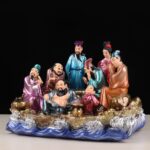Eight Immortals Dragon Boat Statue
