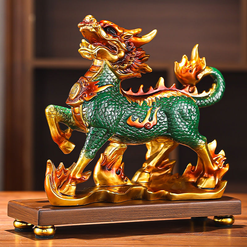 Qilin Ornament Lucky Decoration for Home & Office Qilin Ornament