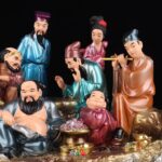 Eight Immortals Dragon Boat Statue