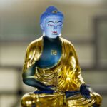 Colored glaze Medicine Buddha
