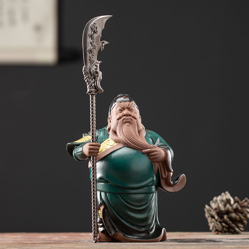 Ceramic Cartoon Guan Gong ornament Guan Gong Ornament