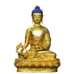Copper Medicine Buddha Statue