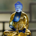 Colored glaze Medicine Buddha