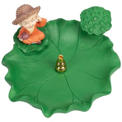 Lucky Lotus Leaf Incense Holder