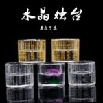 Crystal Glass Lotus Candle Holder