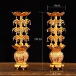 Antique Gold LED Lotus Lamp