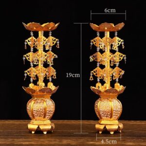 Antique Gold LED Lotus Lamp