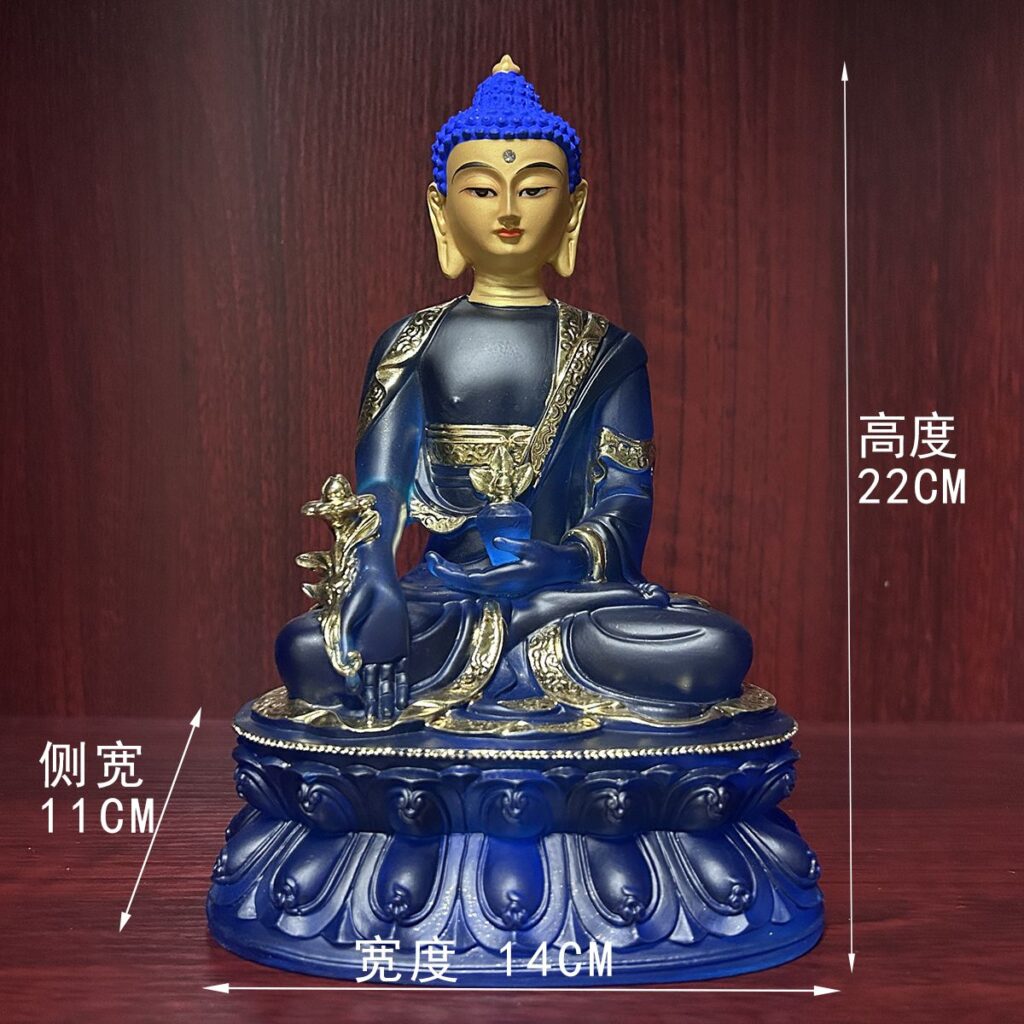 Medicine Buddha Figurine Bhaisajyaguru Statue for Home Medicine Buddha Figurine