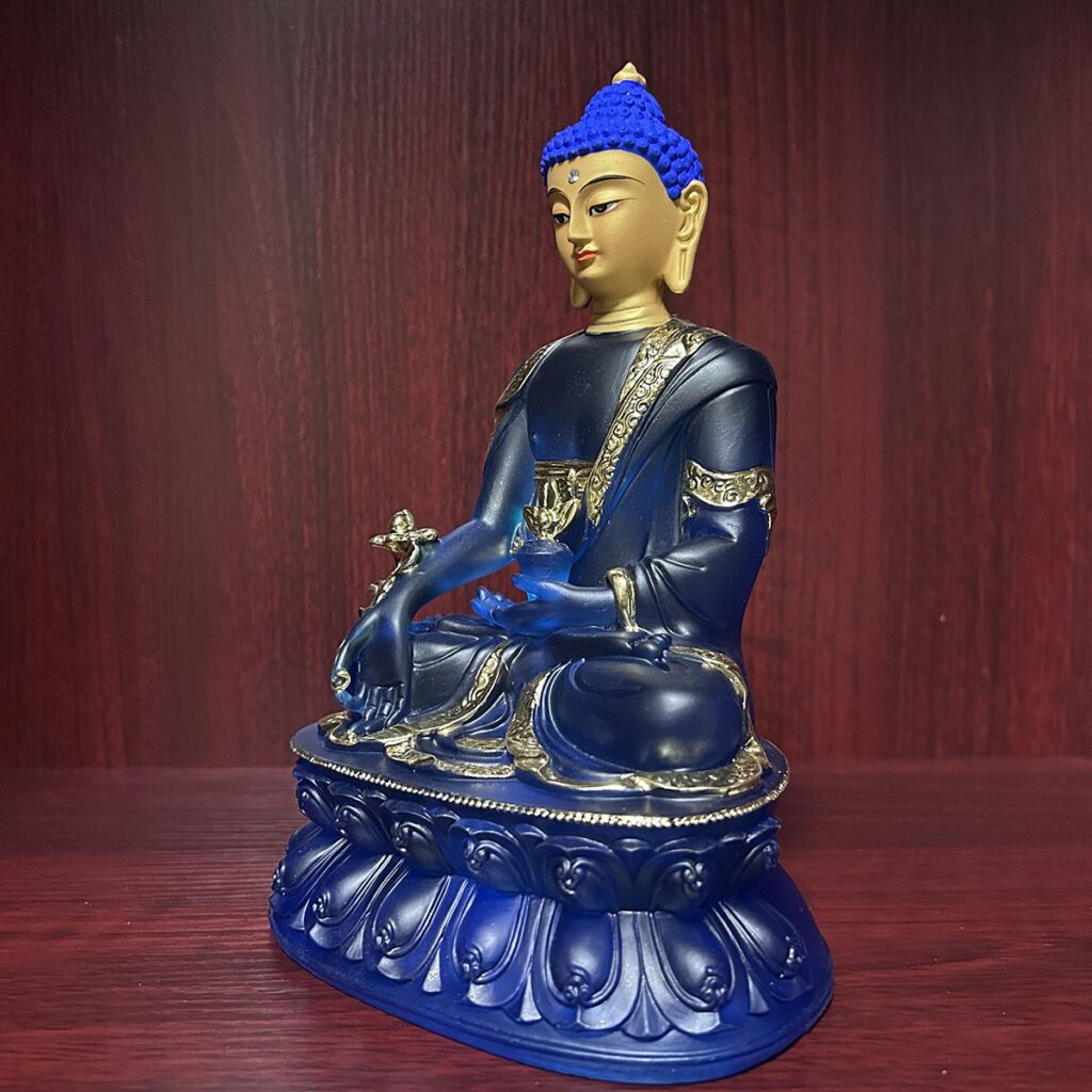 Medicine Buddha Figurine Bhaisajyaguru Statue for Home Medicine Buddha Figurine
