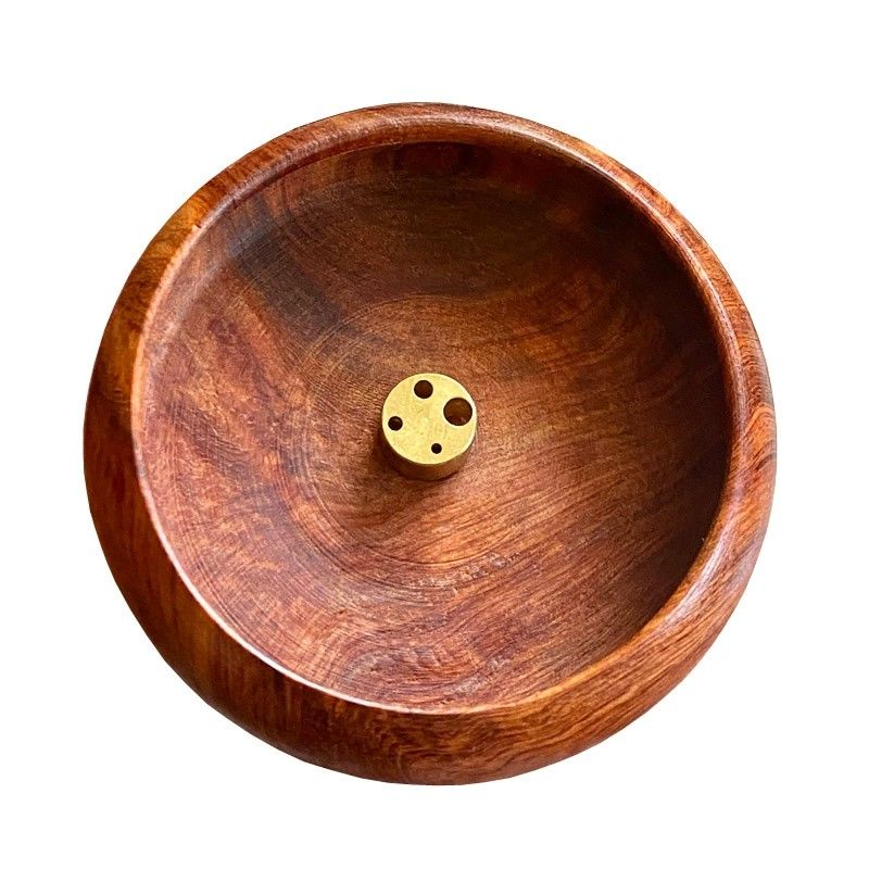 Incense Burner, Sandalwood Aromatic Censer Round Incense Burner