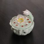 Celadon Lotus Incense Burner, Tea Room Decor