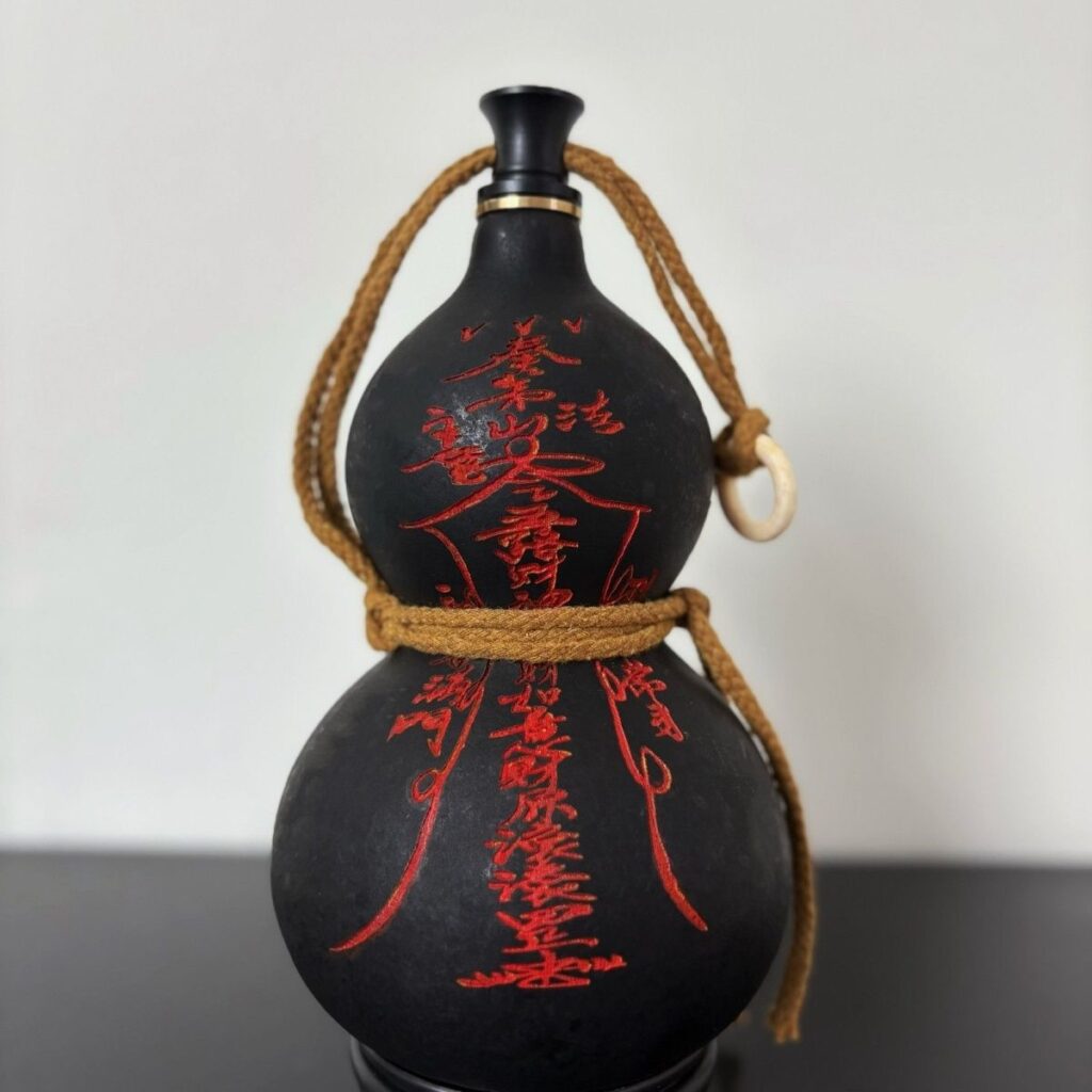 Hand Carved Natural Five Thunder Feng Shui Gourd Ornament Five Thunder Feng Shui Gourd