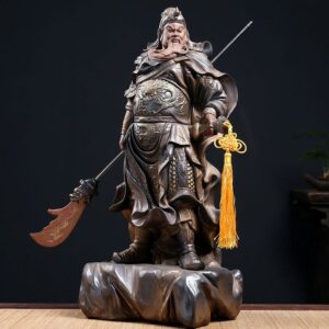 Guan Yu Ceramic Sculpture, Feng Shui Altar Statue