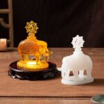 Auspicious Six-Tusked White Elephant Dharmachakra Symbol