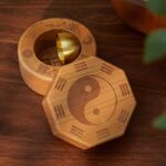 Bagua Peach Wood Doorbell, Feng Shui Door Bell