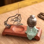 Zen Buddha Hand Incense Stick Stand - Ceramic Meditation Altar Decor