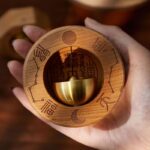 Bagua Peach Wood Doorbell, Feng Shui Door Bell